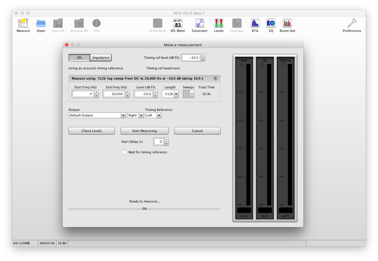 Measuring speakers with REW (Room EQ Wizard) on a Mac via HDMI